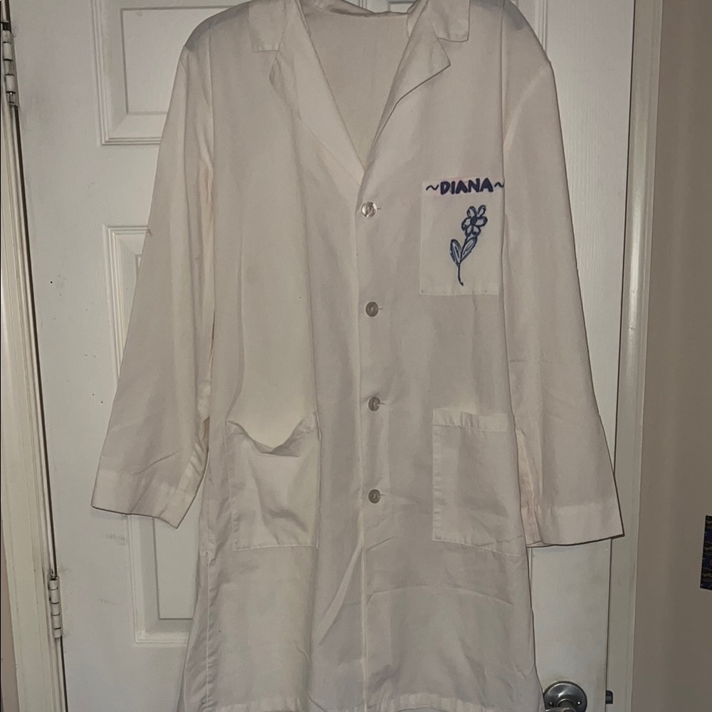 Long White Unisex Lab Coat